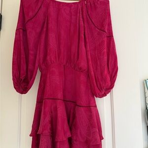 Elegant Red Paisley Dress